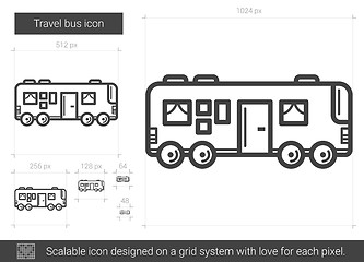 Image showing Travel bus line icon.