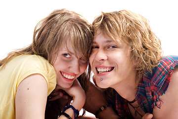 Image showing Portrait of smiling young beauty couple 6