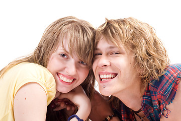 Image showing Portrait of smiling young beauty couple 7