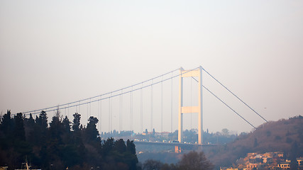 Image showing Fatih Sultan Mehmet Bridge. Istanbul, Turkey.