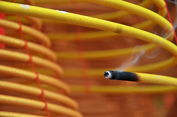 Image showing Spiral Incenses at A-Ma Temple