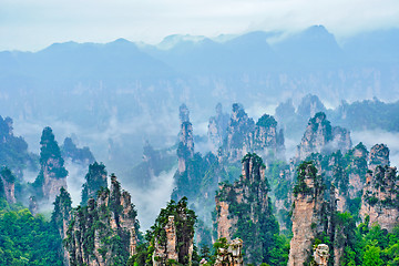 Image showing Zhangjiajie mountains, China