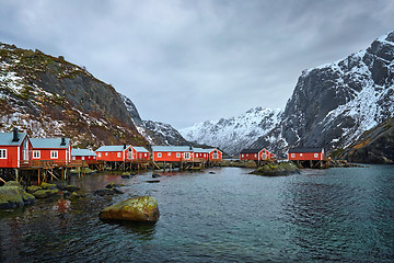 Image showing Nusfjord  fishing village in Norway