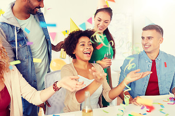 Image showing happy team having fun at office party