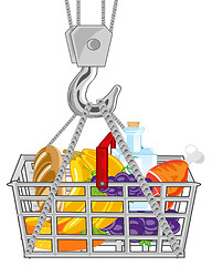 Image showing Basket with product on hook from tap