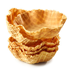 Image showing stack of waffle baskets
