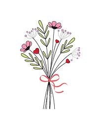 Image showing Bouquet of meadow flowers