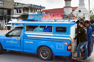 Image showing Busy Thailand city bus