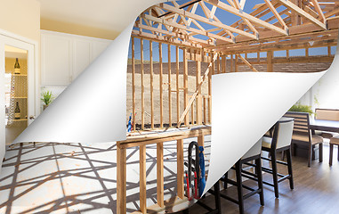 Image showing Kitchen Construction Framing with Page Corners Flipping to Compl