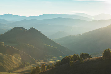 Image showing Beauty dawn in the mountains