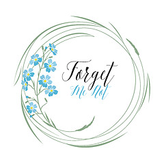Image showing Vector blue forget me not flowers