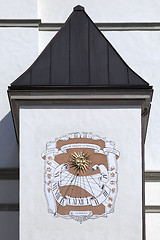 Image showing Sundial on Palace of the Grand Dukes in Vilnius