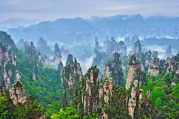 Image showing Zhangjiajie mountains, China