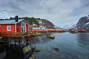 Image showing Nusfjord  fishing village in Norway