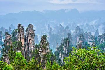 Image showing Zhangjiajie mountains, China