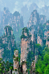 Image showing Zhangjiajie mountains, China