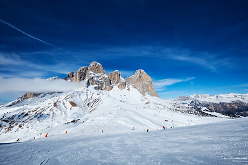 Image showing Ski resort in Dolomites, Italy