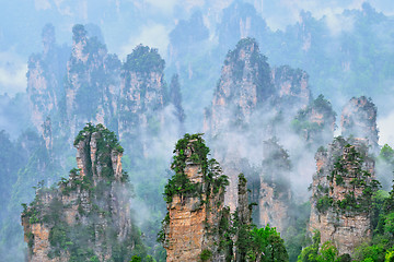 Image showing Zhangjiajie mountains, China