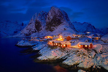 Image showing Hamnoy fishing village on Lofoten Islands, Norway 