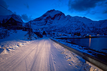 Image showing Road in Norway in winter