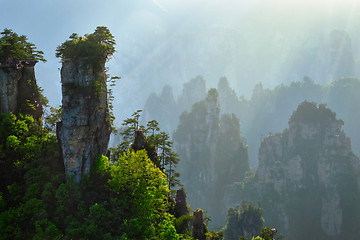 Image showing Zhangjiajie mountains, China