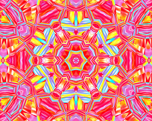 Image showing Abstract concentric colorful pattern