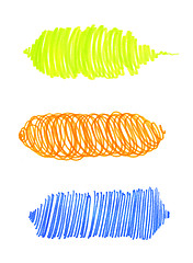 Image showing Set of abstract bright hand drawing textures for design