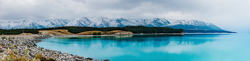 Image showing lake pukak in New Zealand.