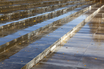 Image showing wet concrete steps