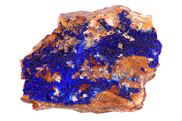 Image showing azurite mineral isolated