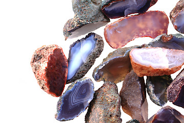 Image showing natural agates isolated