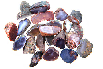 Image showing natural agates isolated