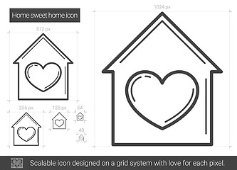 Image showing Home sweet home line icon.