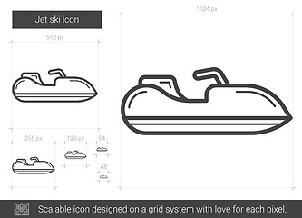 Image showing Jet ski line icon.