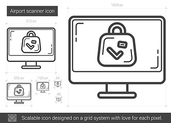 Image showing Airport scanner line icon.