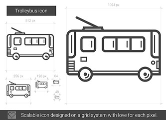 Image showing Trolleybus line icon.