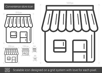 Image showing Convenience store line icon.