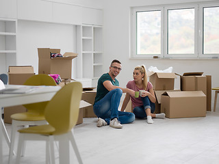 Image showing young couple in new house