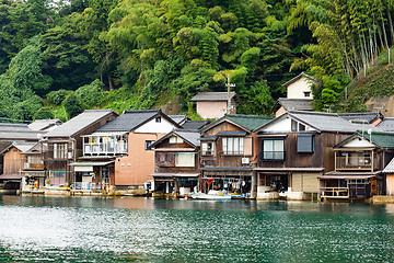 Image showing Water House of Ine Cho in Japan