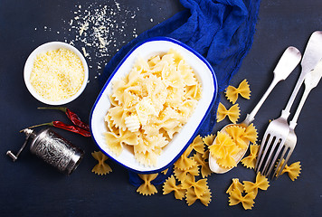 Image showing Pasta sprinkled with cheese 