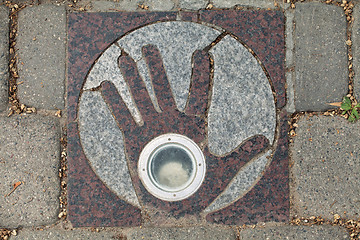 Image showing Open hand of Uzupis, Vilnius