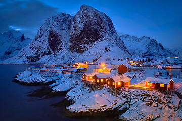 Image showing Hamnoy fishing village on Lofoten Islands, Norway