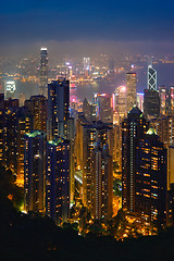 Image showing Hong Kong skyscrapers skyline cityscape view