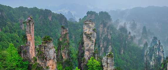 Image showing Zhangjiajie mountains, China