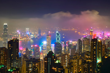 Image showing Hong Kong skyscrapers skyline cityscape view