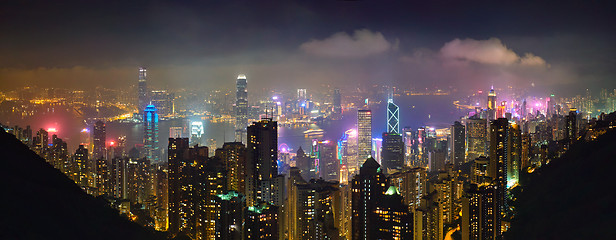 Image showing Hong Kong skyscrapers skyline cityscape view