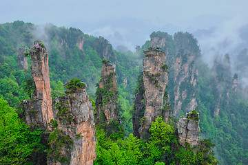 Image showing Zhangjiajie mountains, China