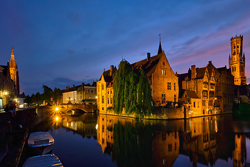 Image showing Famous view of Bruges, Belgium