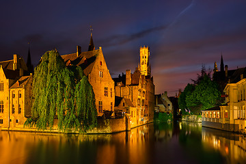 Image showing Famous view of Bruges, Belgium