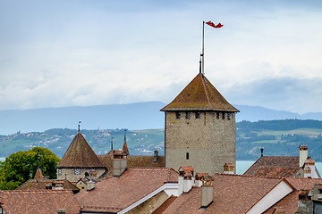 Image showing View of the city Murten